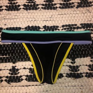 Victoria secret black with neon colors swim bottom